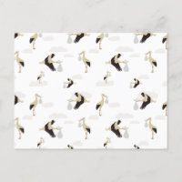 Stork Newborn Baby Boy Girl Pattern