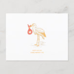 Stork Pregnancy Announcement Postcard<br><div class="desc">Stork Pregnancy Announcement</div>