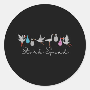 Stork Squad Nurse Labour And Delivery Edition  Classic Round Sticker