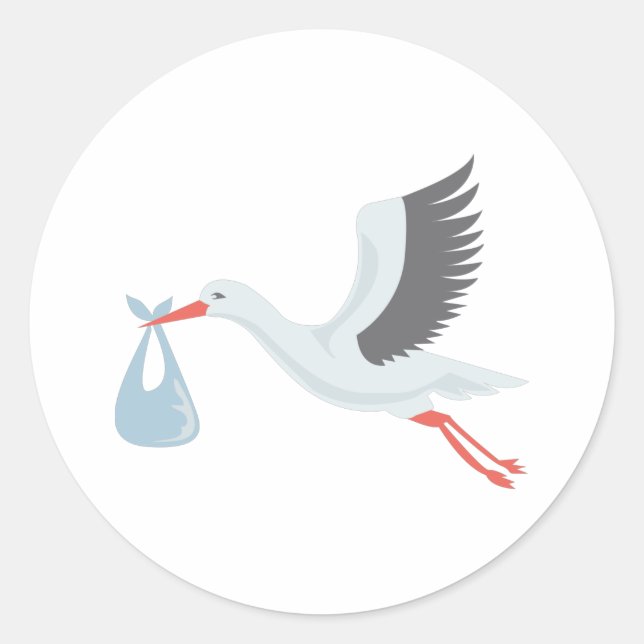 Stork The Delivery Classic Round Sticker (Front)