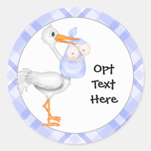 Stork & Twin Boys Stickers