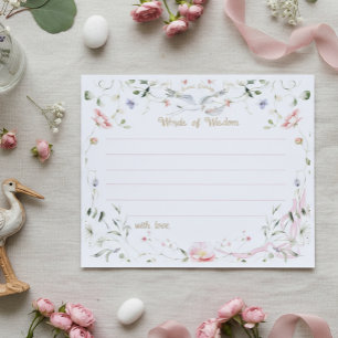 Stork Wildflower Ribbon Words of Wisdom Advice