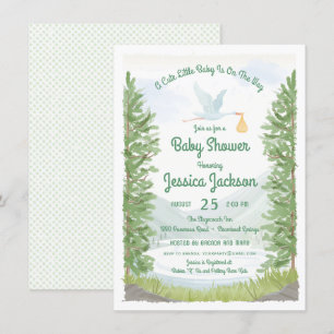 Stork's Journey Baby Shower Invitation