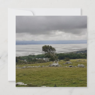 Storm Across The Bay Flat Greeting Card