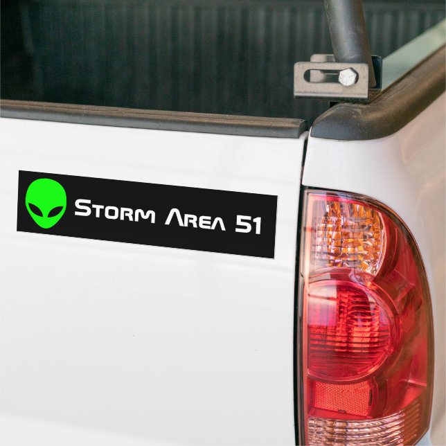 Storm Area 51 Bumper Sticker (On Truck)