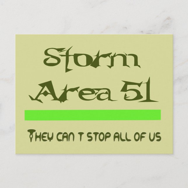 Storm Area 51 Postcard (Front)