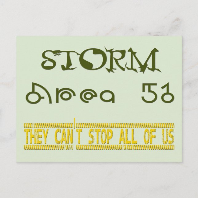 Storm Area 51 Postcard (Front)