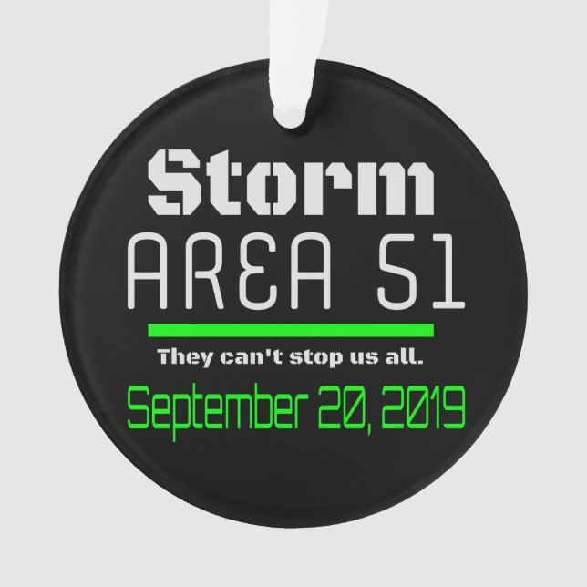 Storm Area 51 Sept 20 2019 Ornament (Front)