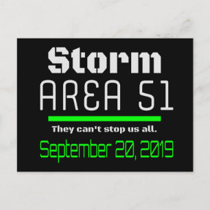 Storm Area 51 Sept 20 2019 Postcard