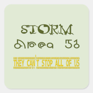 Storm Area 51 Square Sticker
