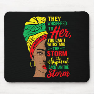 Storm Black Women Juneteenth 1865 Freedom African  Mouse Pad
