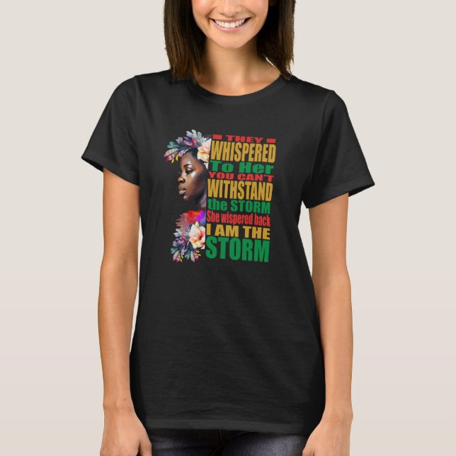 Storm BLM Black African Pride Black History Month T-Shirt (Front)