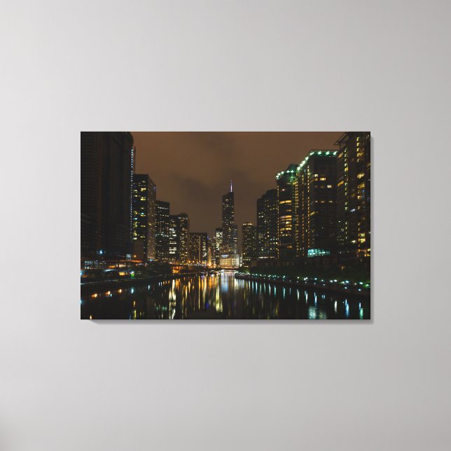 Storm Brewing Over Chicago Canvas Print (Front)