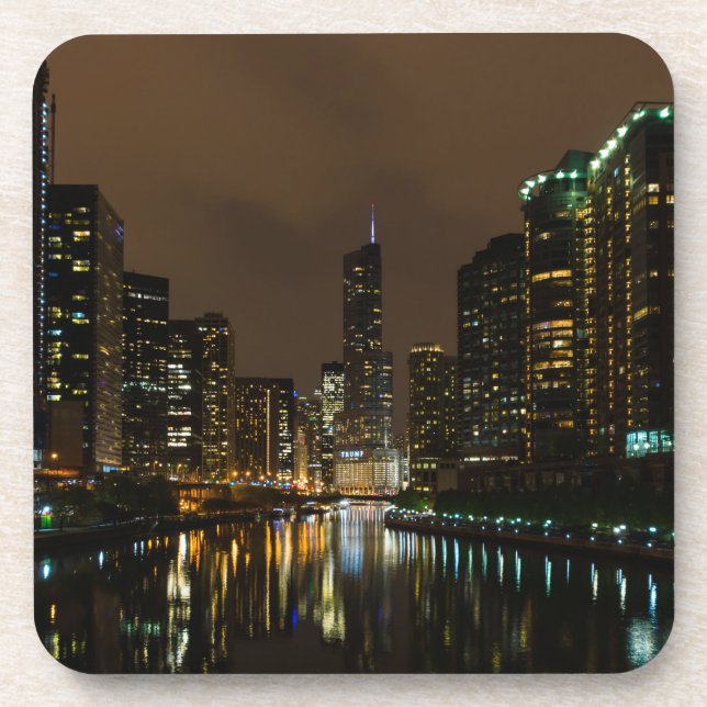 Storm Brewing Over Chicago Coaster (Front)
