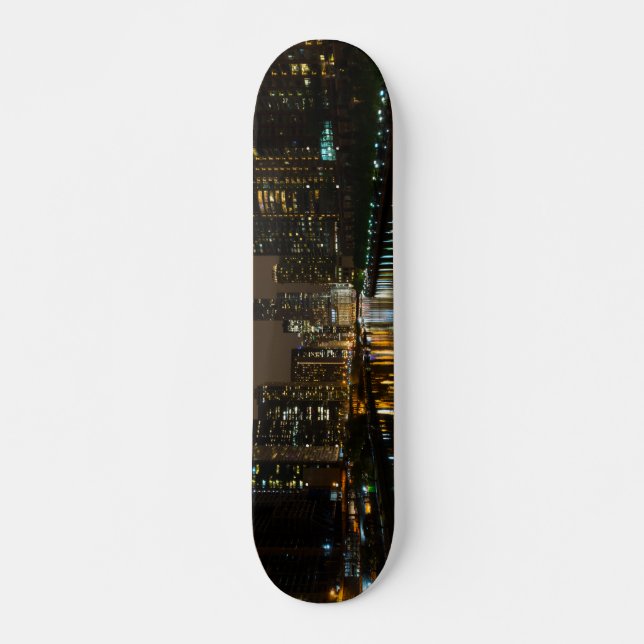 Storm Brewing Over Chicago Skateboard (Front)