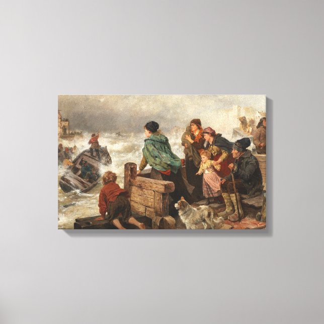 Storm by the Coast (by Rudolf Jordan) Canvas Print (Front)