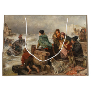 Storm by the Coast (by Rudolf Jordan) Large Gift Bag