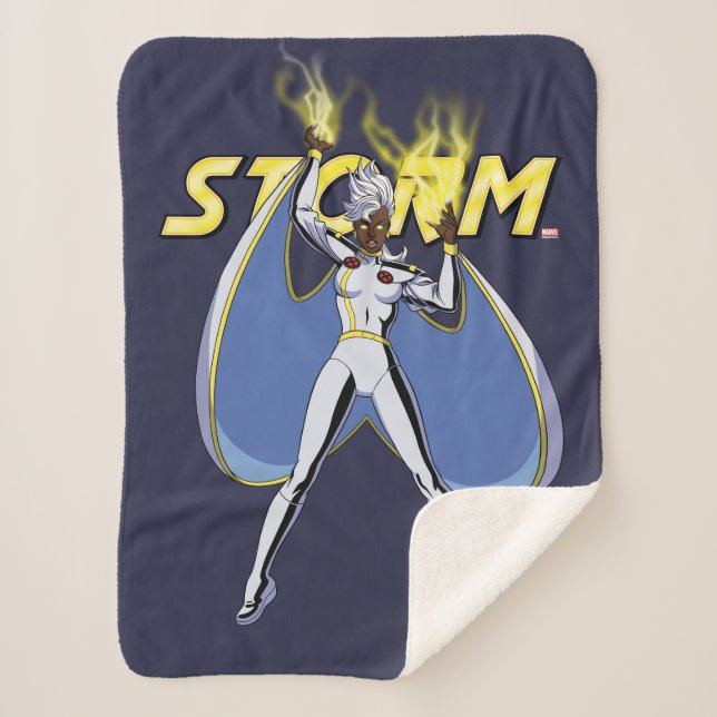 Storm Character Pose Sherpa Blanket (Front)