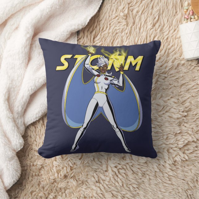 Storm Character Pose Throw Pillow (Blanket)