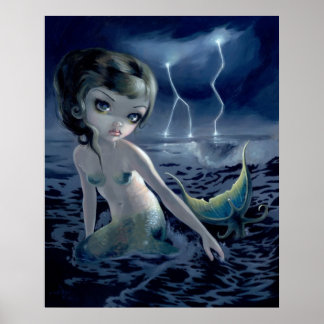 Storm Chaser ART PRINT mermaid gothic fantasy