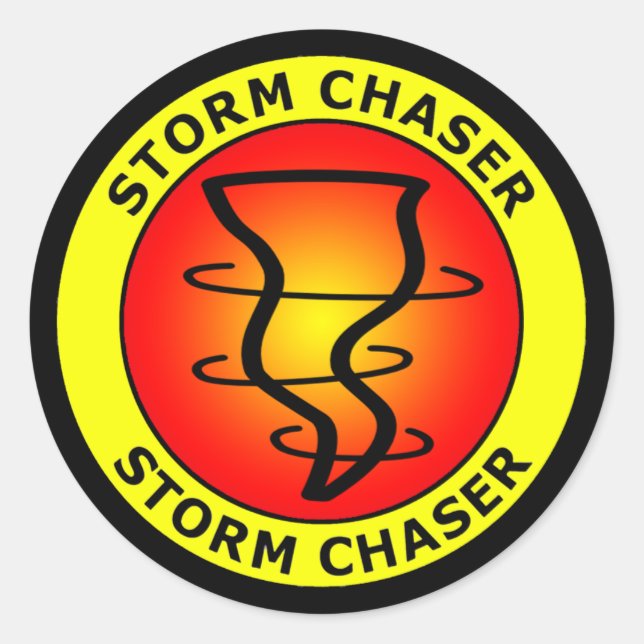 STORM CHASER CLASSIC ROUND STICKER (Front)