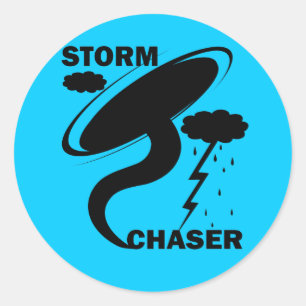 STORM CHASER CLASSIC ROUND STICKER