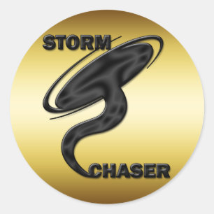 STORM CHASER CLASSIC ROUND STICKER