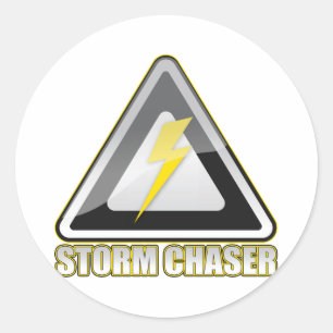 Storm Chaser Lightning Classic Round Sticker