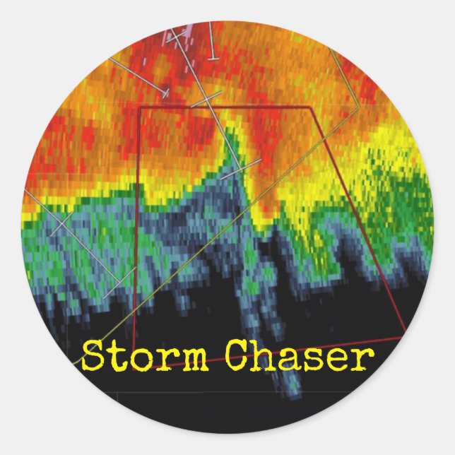 Storm Chaser Radar Image Classic Round Sticker (Front)