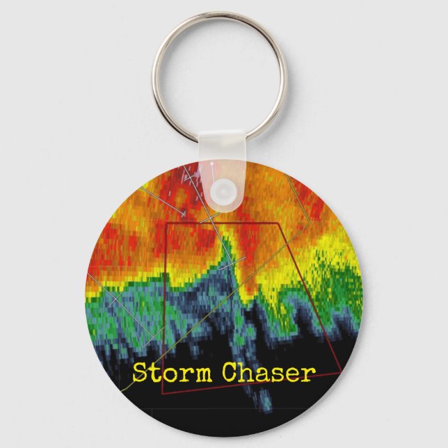 Storm Chaser Radar Image Keychain (Front)