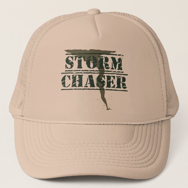 Storm Chaser Rubber Stamp and Funnel Trucker Hat (Front)