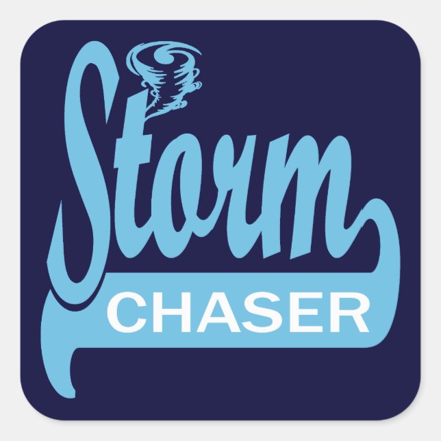 Storm Chaser Square Sticker (Front)