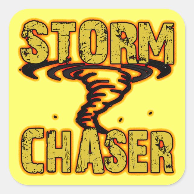 Storm Chaser Square Sticker (Front)