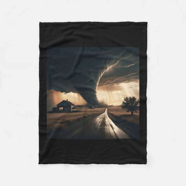 Storm Chaser Tornado Twister Weather Meteorologist Fleece Blanket (Front)