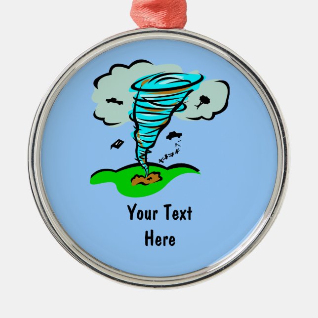 Storm Chaser Tornado Twister Weather Meteorology Metal Ornament (Front)
