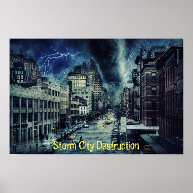 Storm City Destruction Poster (Front)
