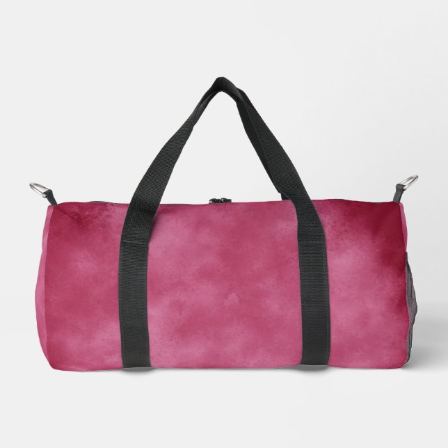 Storm Cloud Effect Burgundy Blush  Duffle Bag (Front)