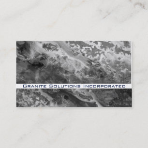 Storm Cloud Grey abstract Granite stone rock  Business Card