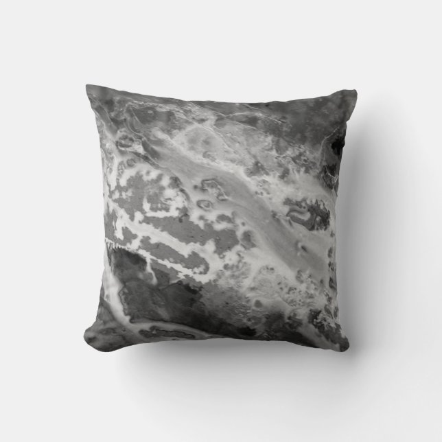 Storm Cloud Grey abstract Granite stone rock  Throw Pillow (Front)