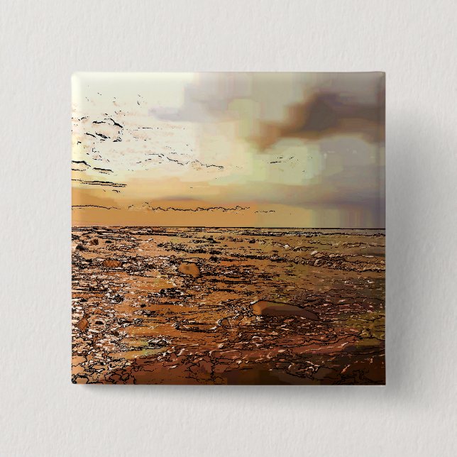 STORM CLOUDS 2 INCH SQUARE BUTTON (Front)