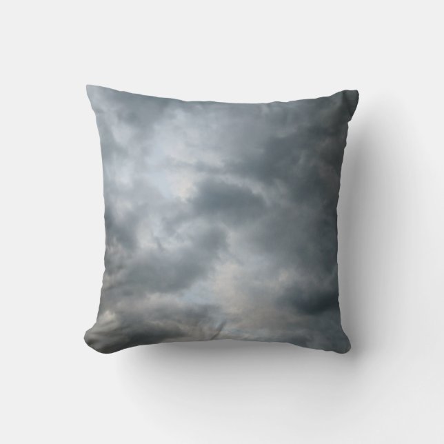Storm Clouds Breaking Throw Pillow (Front)