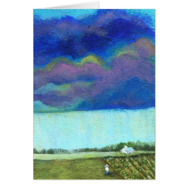 Storm Clouds Farm Garden Original Painting (Front)