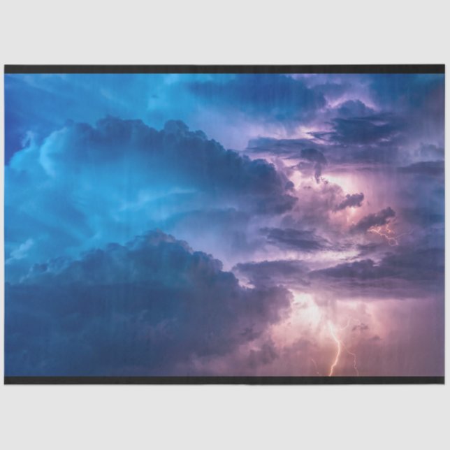 Storm Clouds Night Sky Decoupage Tissue Paper (Front)