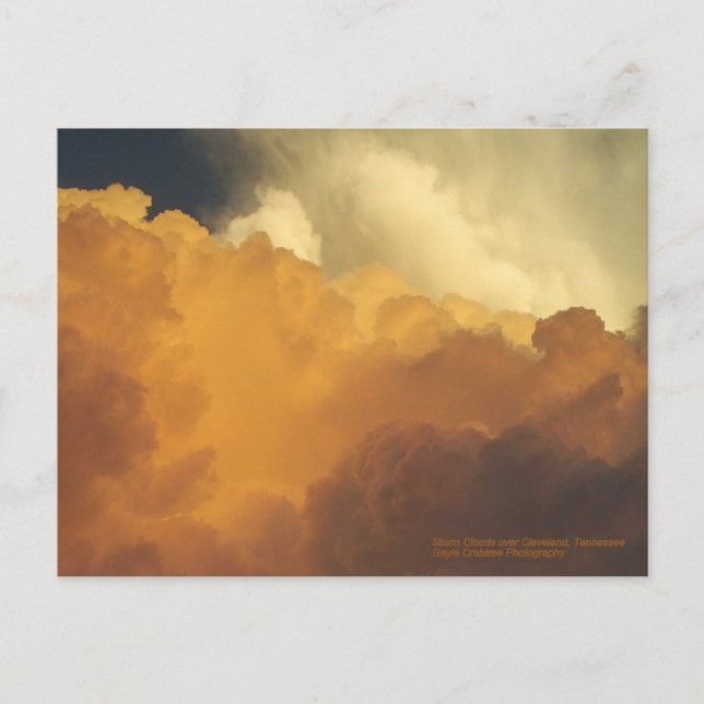 Storm clouds over Cleveland, Tennessee Postcard (Front)