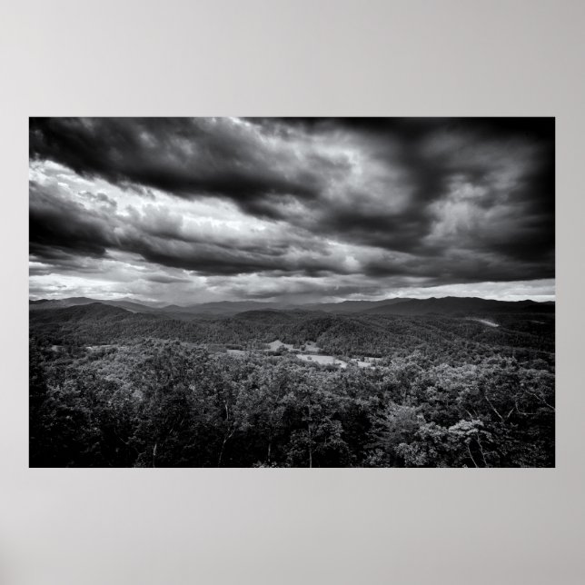 Storm Clouds Over Mountains Poster (Front)