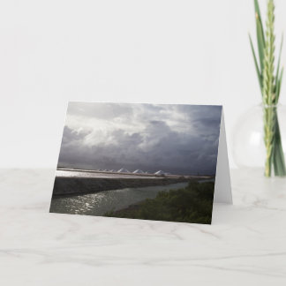 Storm Clouds Over Salt Mounds Greeting Card