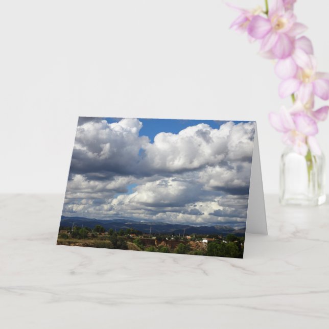 Storm Clouds over Spanish Mountains Card (Orchid)