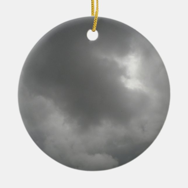 Storm Clouds Pendant Ceramic Ornament (Front)