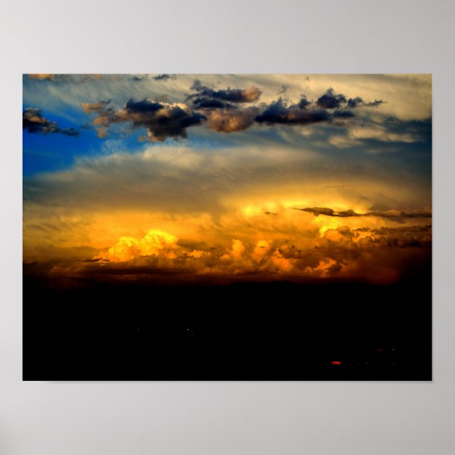 Storm Clouds rolling over the mountains poster (Front)
