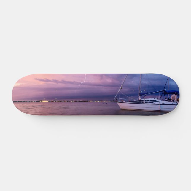 Storm Coming To Navarre Florida Skateboard (Horz)